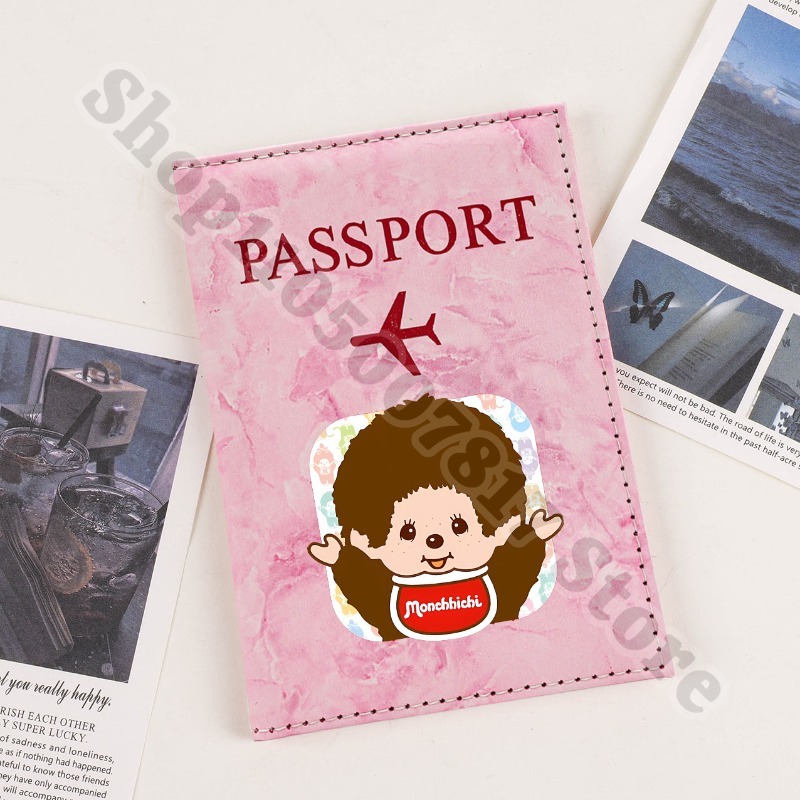 Travel Accessories Girly - ผู้ใหญ่เด็กการ์ตูนน่ารักปกหนังสือเดินทางสำหรับการเดินทางอะนิเมะมอนชิชิ ครีเอทีฟ ไอค์ คาร์ด โฮลเดอร์ผู้หญิงสาวของขวัญวันเกิด 2026