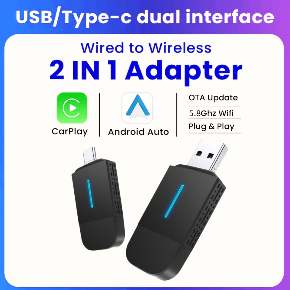 Travel Adapter Universal - อะแดปเตอร์ ANYFAR แบบไร้สายสำหรับ CarPlay และ Android