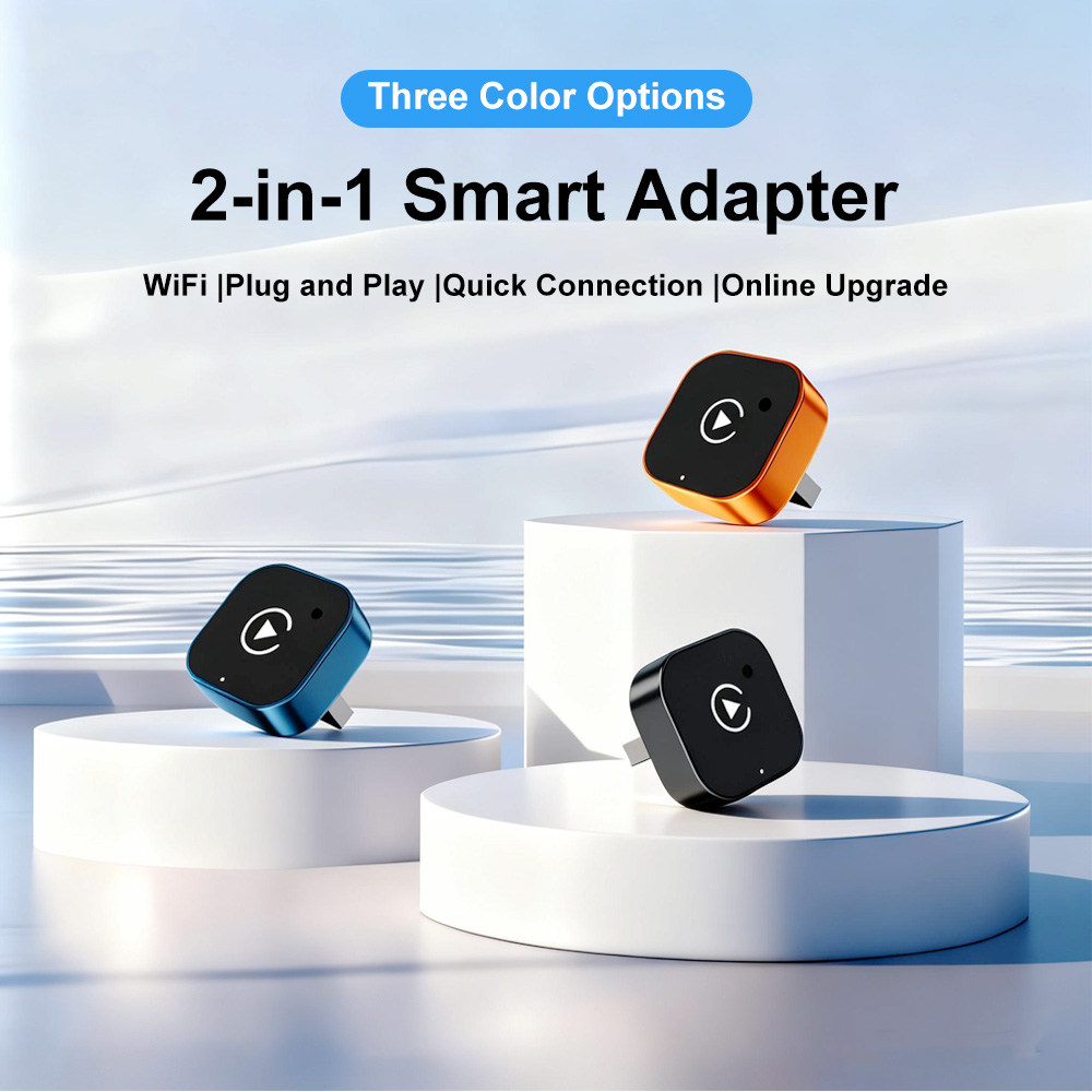 Travel Adapter Universal - อะแดปเตอร์ Wireless CarPlay 2-in-1 แบบมินิ แปลงจากแบบมีสายเป็นไร้สาย