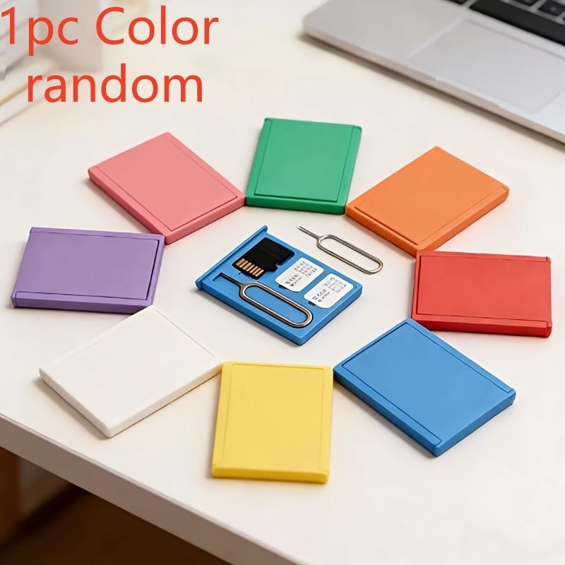 Sim Card Holder Case - กล่องเก็บการ์ดไมโคร SD แบบพกพา PLA พร้อมเข็มจิ้มถาดซิม, กล่องใส่การ์ดหน่วยความจำมินิซิม