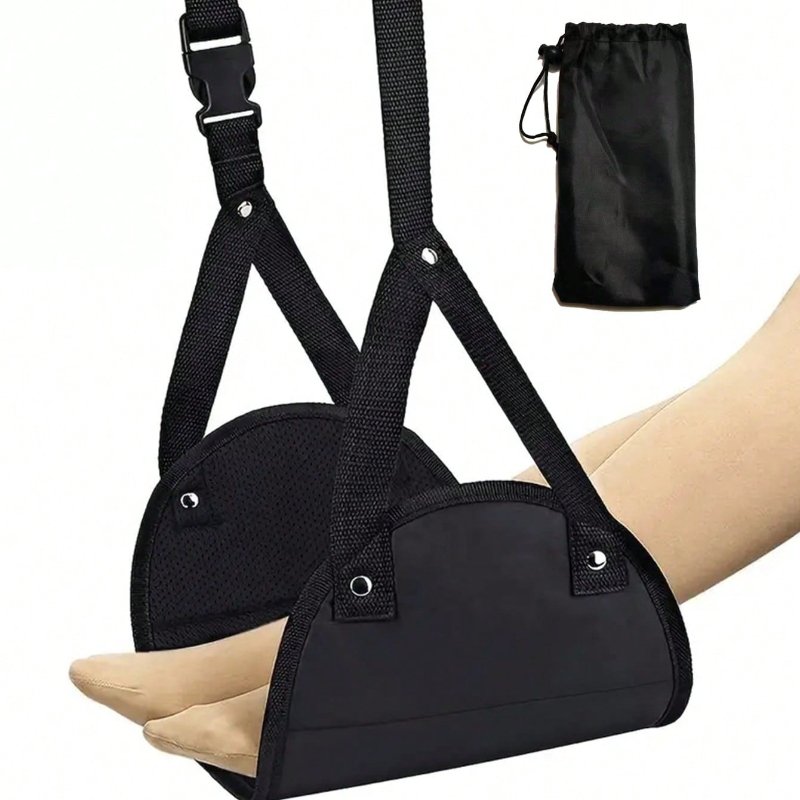 Travel Accessories In Train - แบบพกพาปรับ Footrest Hammock สําหรับเครื่องบินยาวเที่ยวบินรถไฟสํานักงานอุปกรณ์เสริมสําหรับขาเท้าสลิง
