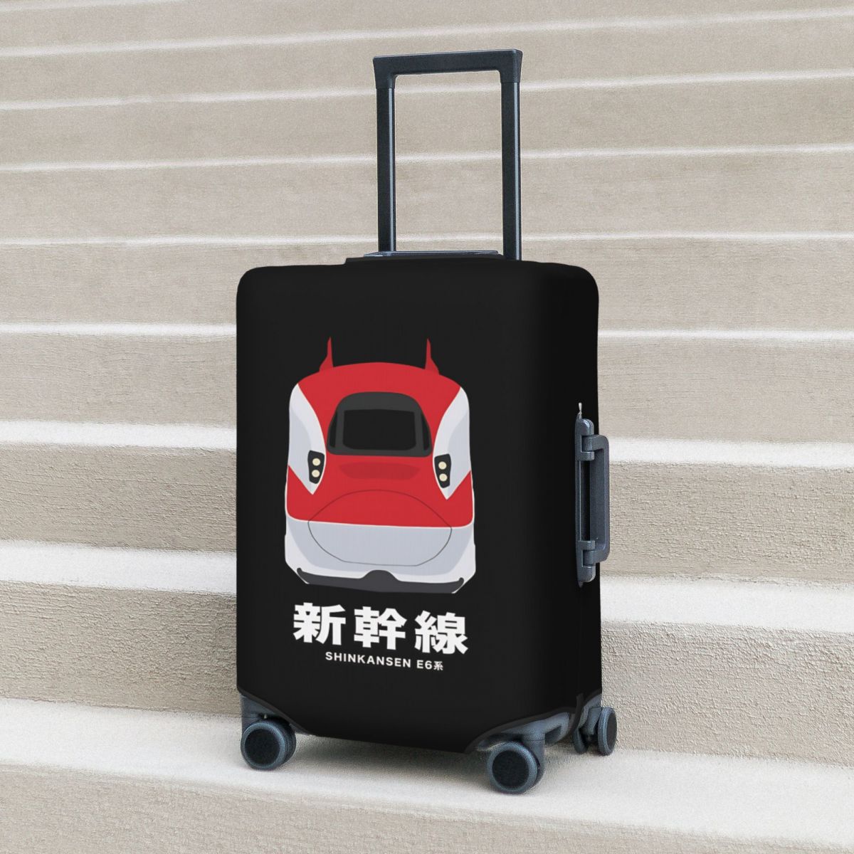 Travel Accessories In Train - ปลอกหุ้มกระเป๋าเดินทางแบบใช้งานได้จริงสำหรับธุรกิจ ป้องกันกระเป๋าเดินทาง สำหรับวันหยุดพักผ่อน ลายรถไฟความเร็วสูง Shinkansen ของญี่ปุ่น