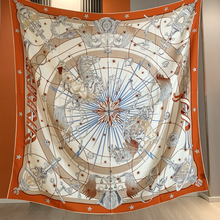 Travel Accessories Luxury - แบรนด์หรูผ้าพันคอผ้าคลุมไหล่ผ้าไหมขนาดใหญ่ Handrolled Bandanas กระเป๋าอุปกรณ์เสริมคอเข็มขัดผ้าพันคอผม Foulard Femme