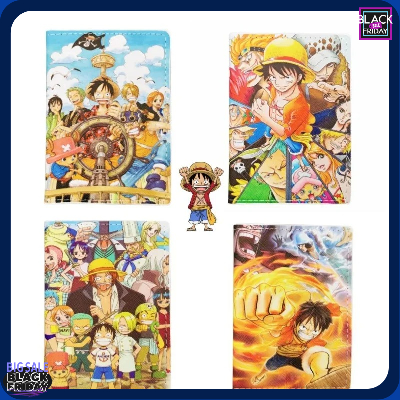 Travel Accessories For Japan Trip - ที่ใส่พาสปอร์ตการ์ตูนวันพีซ ปกพาสปอร์ตการ์ตูน กระเป๋าเก็บเอกสารเดินทาง อุปกรณ์เสริมการเดินทางต่างประเทศ สำหรับผู้ชายและผู้หญิง