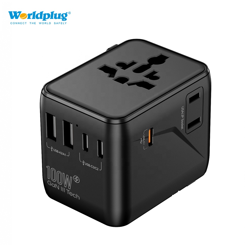 Travel Adapter Universal - อะแดปเตอร์แปลงไฟ PD 100W GaN ชาร์จเร็ว ใช้ได้ทั่วโลก