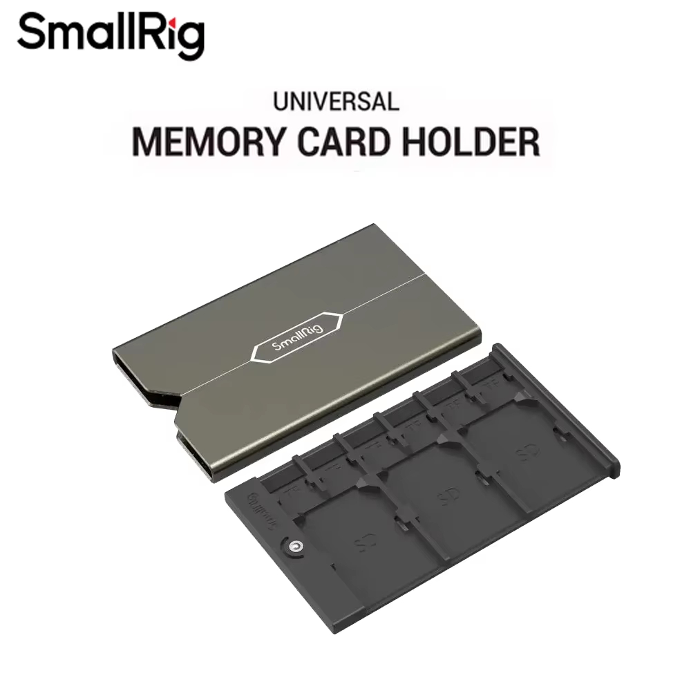Sim Card Holder Case - กล่องใส่การ์ดหน่วยความจำ SmallRig 2832 อลูมิเนียม SD, กล่องกันกระแทกป้องกันรอยขีดข่วนสำหรับการ์ด