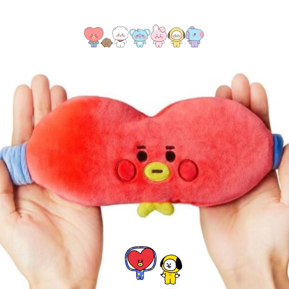 Travel Accessories Store - หน้ากากปิดตาตุ๊กตา BT21 น่ารัก สไตล์การ์ตูน สำหรับเดินทาง พักผ่อนในออฟฟิศ