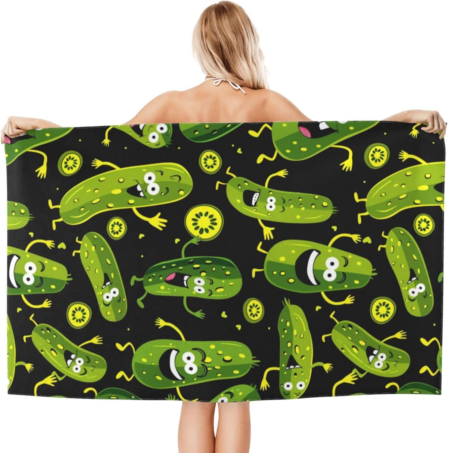 ผ้าเช็ดตัวชายหาดลาย Pickle สุด - Travel Towel Quick Dry บทวิจารณ์และราคา