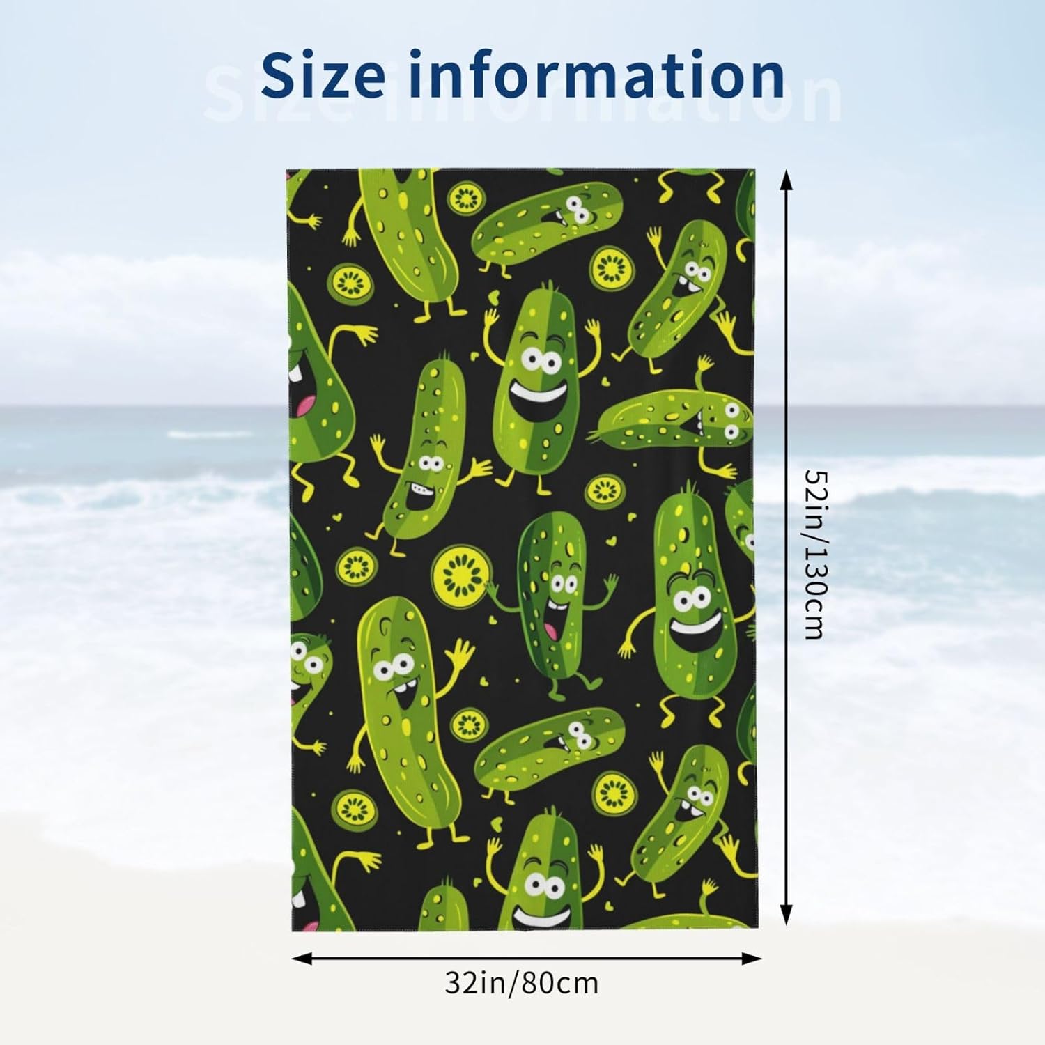 ผ้าเช็ดตัวชายหาดลาย Pickle สุด - Travel Towel Quick Dry บทวิจารณ์และราคา
