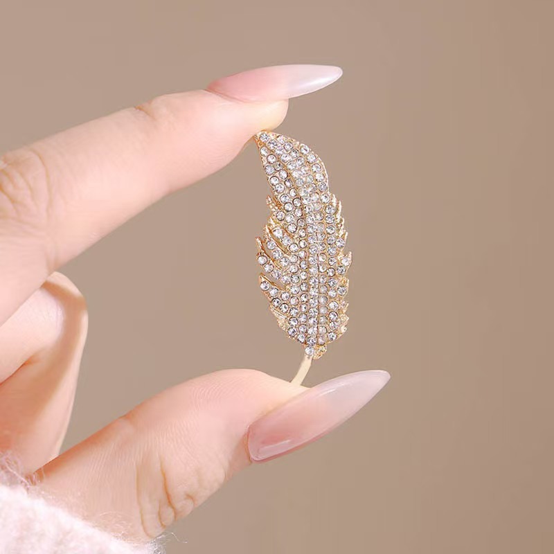 เข็มกลัดขนนกประดับเพชรเต็มตัวส - Travel Accessories Luxury บทวิจารณ์และราคา