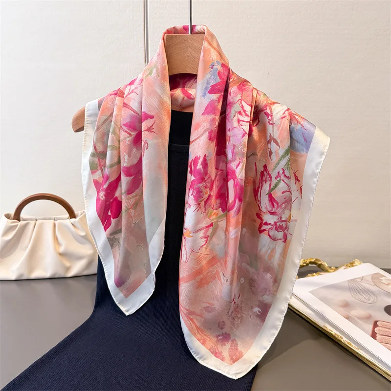 ผ้าพันคอสี่เหลี่ยมลายพิมพ์สำหร - Travel Accessories Luxury บทวิจารณ์และราคา