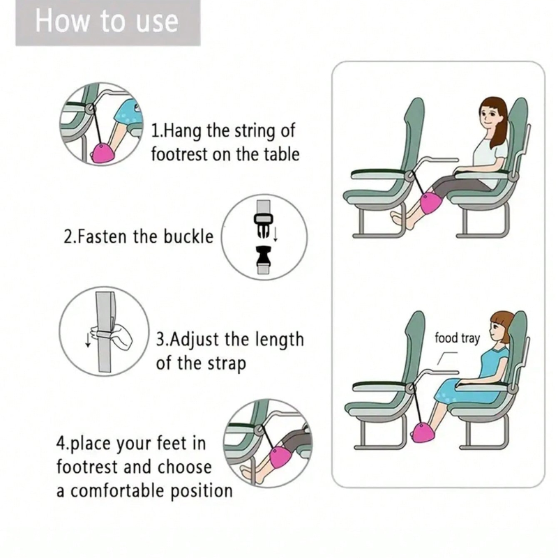 แบบพกพาปรับ Footrest Hammock ส - Travel Accessories In Train บทวิจารณ์และราคา