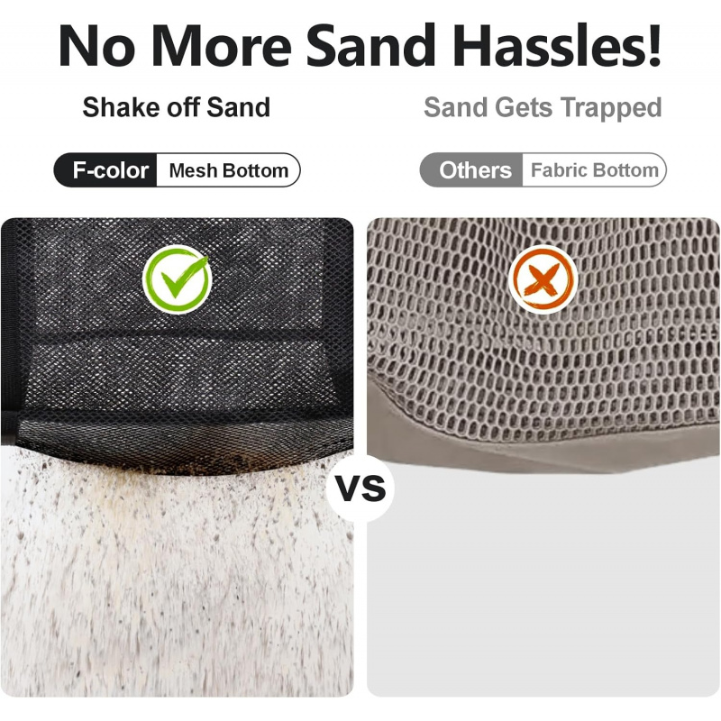 กระเป๋าตาข่ายชายหาดขนาดใหญ่พร้ - Travel Accessories Must Have บทวิจารณ์และราคา