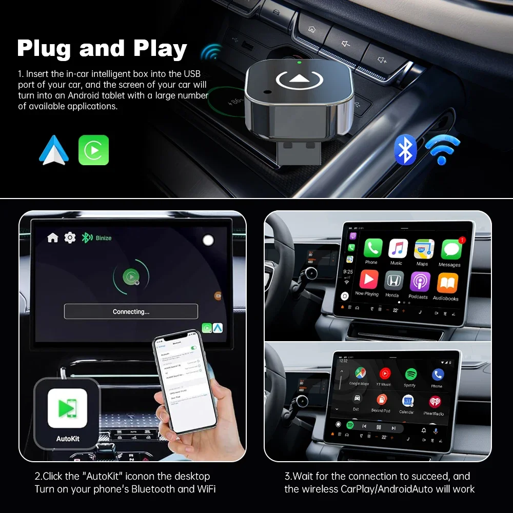 อะแดปเตอร์ไร้สาย CarPlay และ A - Travel Adapter Universal บทวิจารณ์และราคา