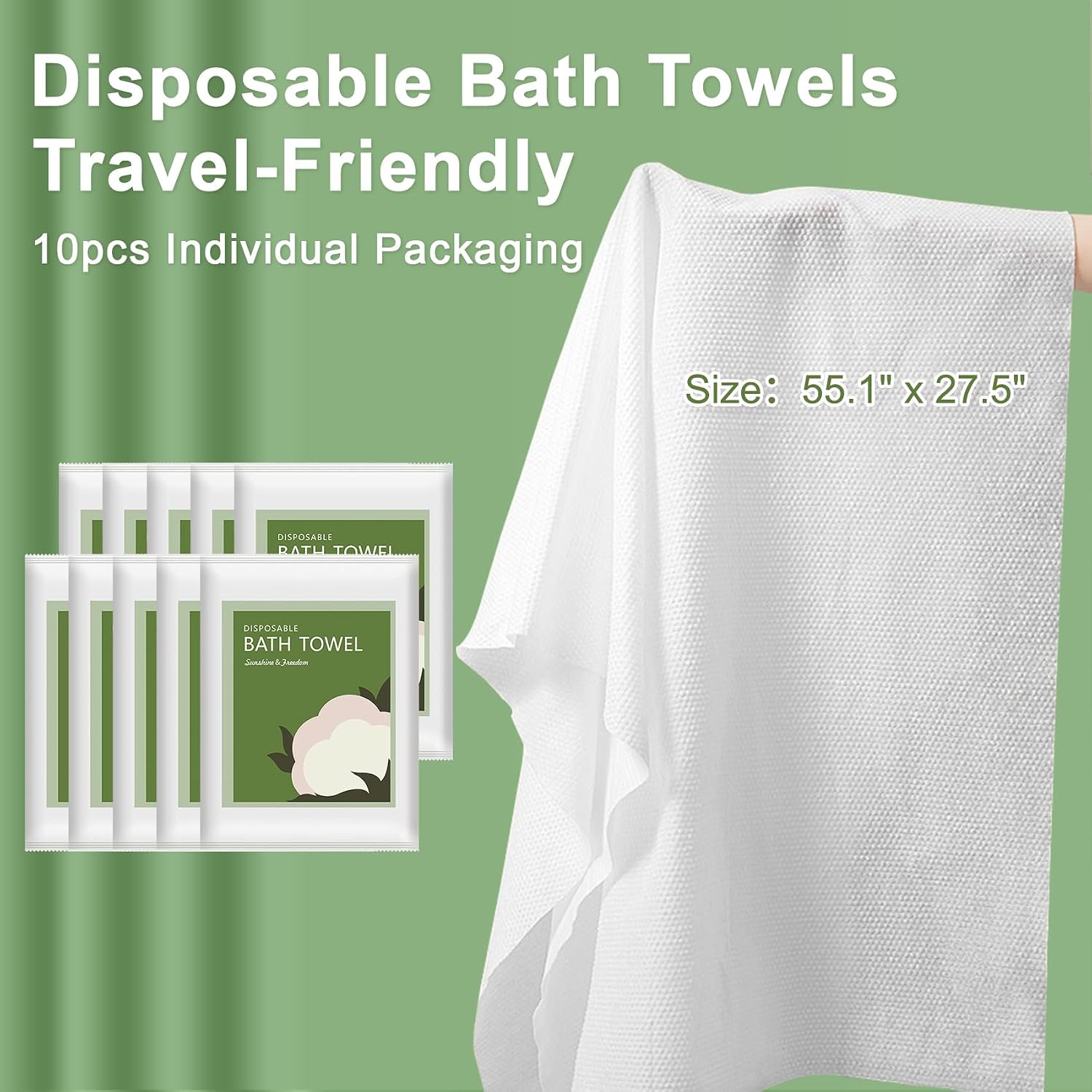 ผ้าขนหนูอาบน้ำแบบใช้แล้วทิ้ง 1 - Travel Towel Quick Dry บทวิจารณ์และราคา