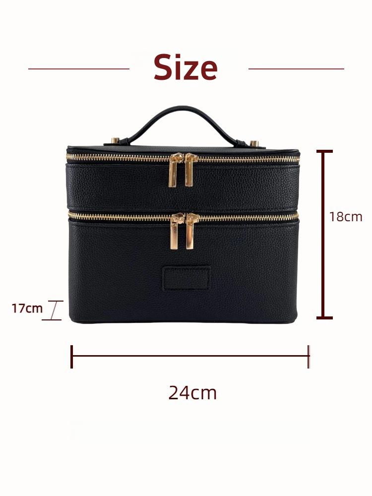 กระเป๋าเครื่องสำอางค์สองชั้นขน - Travel Accessories Luxury บทวิจารณ์และราคา