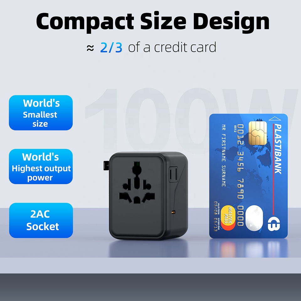 อะแดปเตอร์แปลงไฟ PD 100W GaN ช - Travel Adapter Universal บทวิจารณ์และราคา