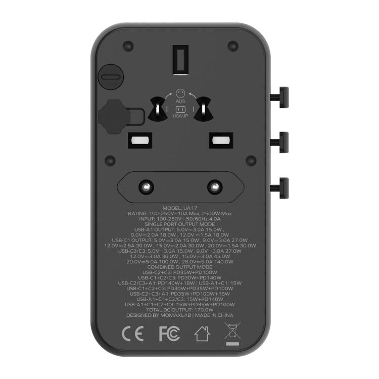 โปรโมชั่น MOMAX UA17 1-World P - Travel Adapter Universal บทวิจารณ์และราคา
