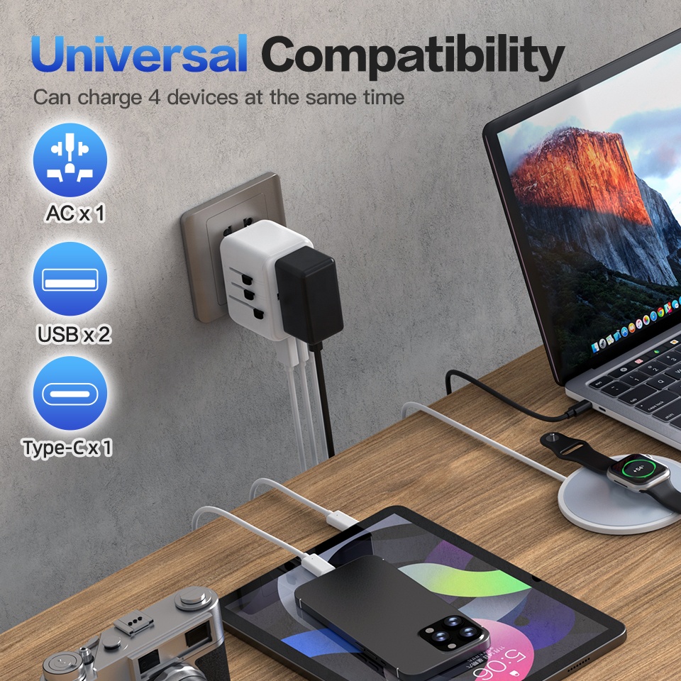 อะแดปเตอร์แปลงไฟแบบ GaN 20W Ty - Travel Adapter Universal บทวิจารณ์และราคา