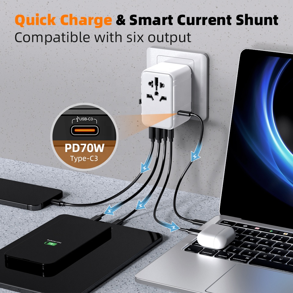 อะแดปเตอร์แปลงไฟแบบสากลสำหรับใ - Travel Adapter Universal บทวิจารณ์และราคา