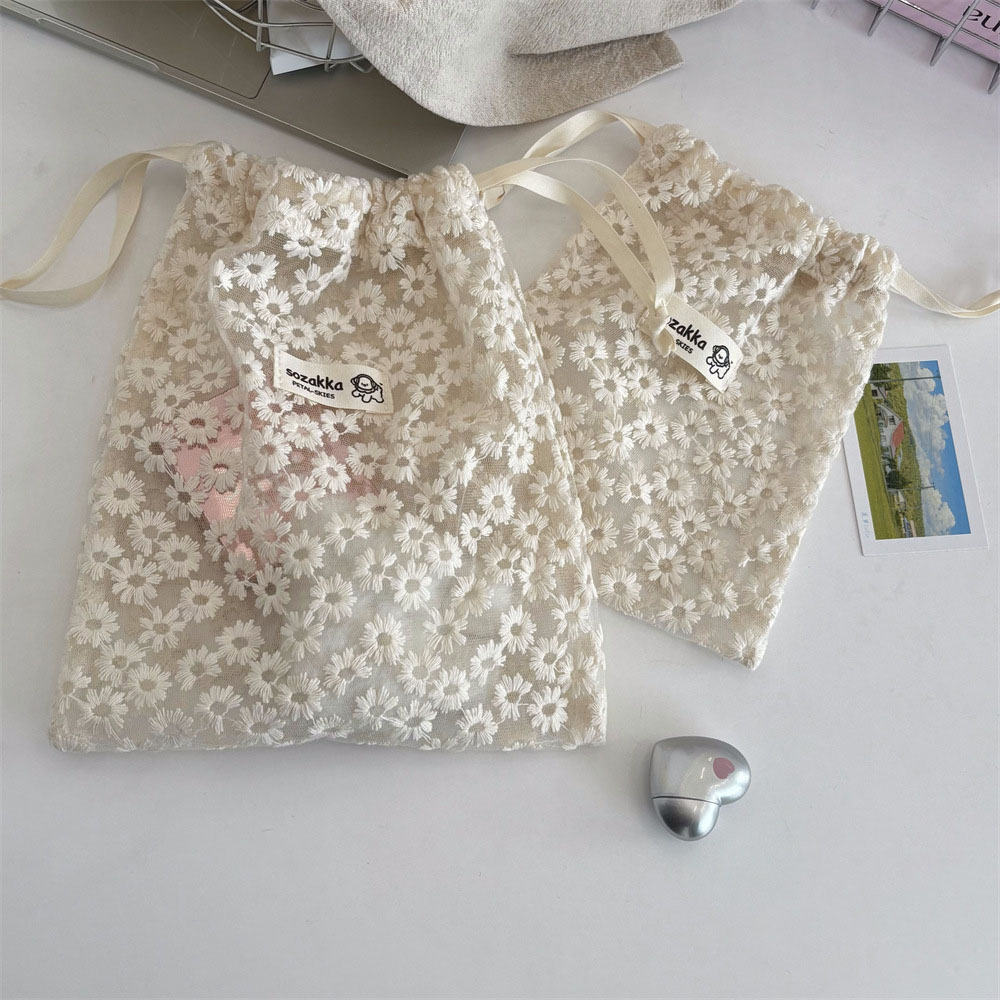 กระเป๋าเครื่องสำอางผ้าตาข่ายปั - Travel Accessories Store บทวิจารณ์และราคา