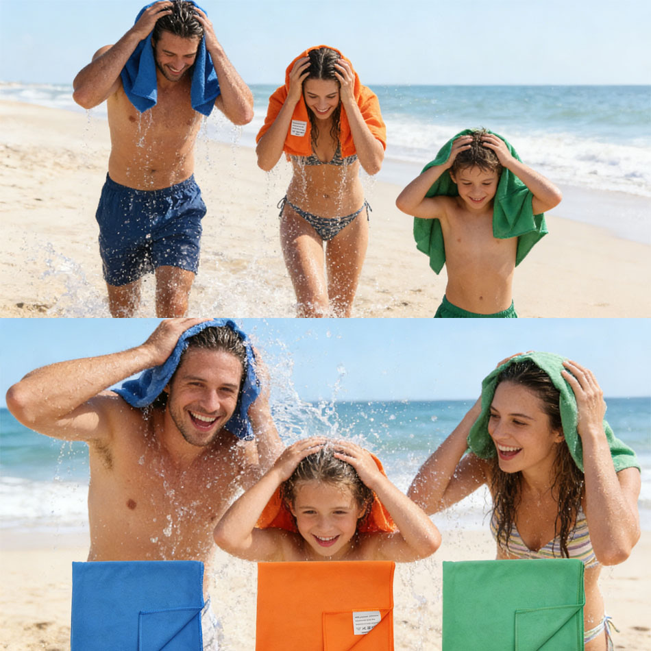 ผ้าเช็ดตัวชายหาดไมโครไฟเบอร์ 1 - Travel Towel Quick Dry บทวิจารณ์และราคา