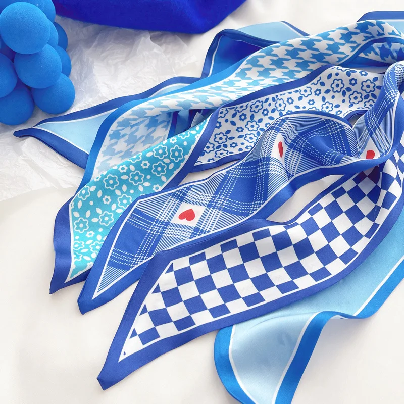 ผ้าพันคอไหมสีน้ำเงินไคลน์ ลายต - Travel Accessories Gifts บทวิจารณ์และราคา