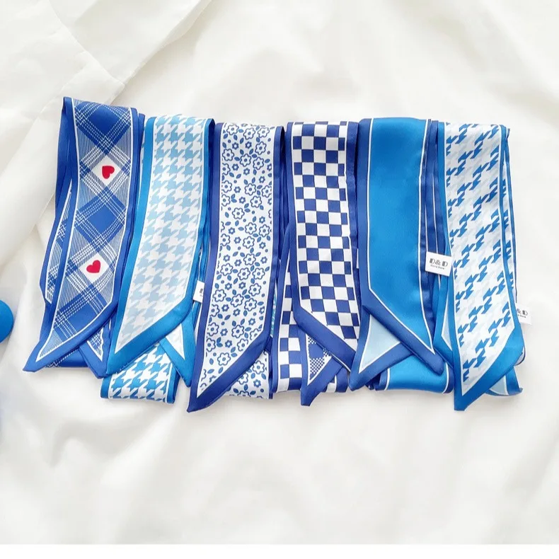 ผ้าพันคอไหมสีน้ำเงินไคลน์ ลายต - Travel Accessories Gifts บทวิจารณ์และราคา