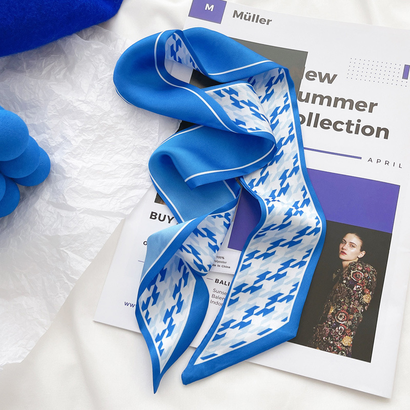 ผ้าพันคอไหมสีน้ำเงินไคลน์ ลายต - Travel Accessories Gifts บทวิจารณ์และราคา